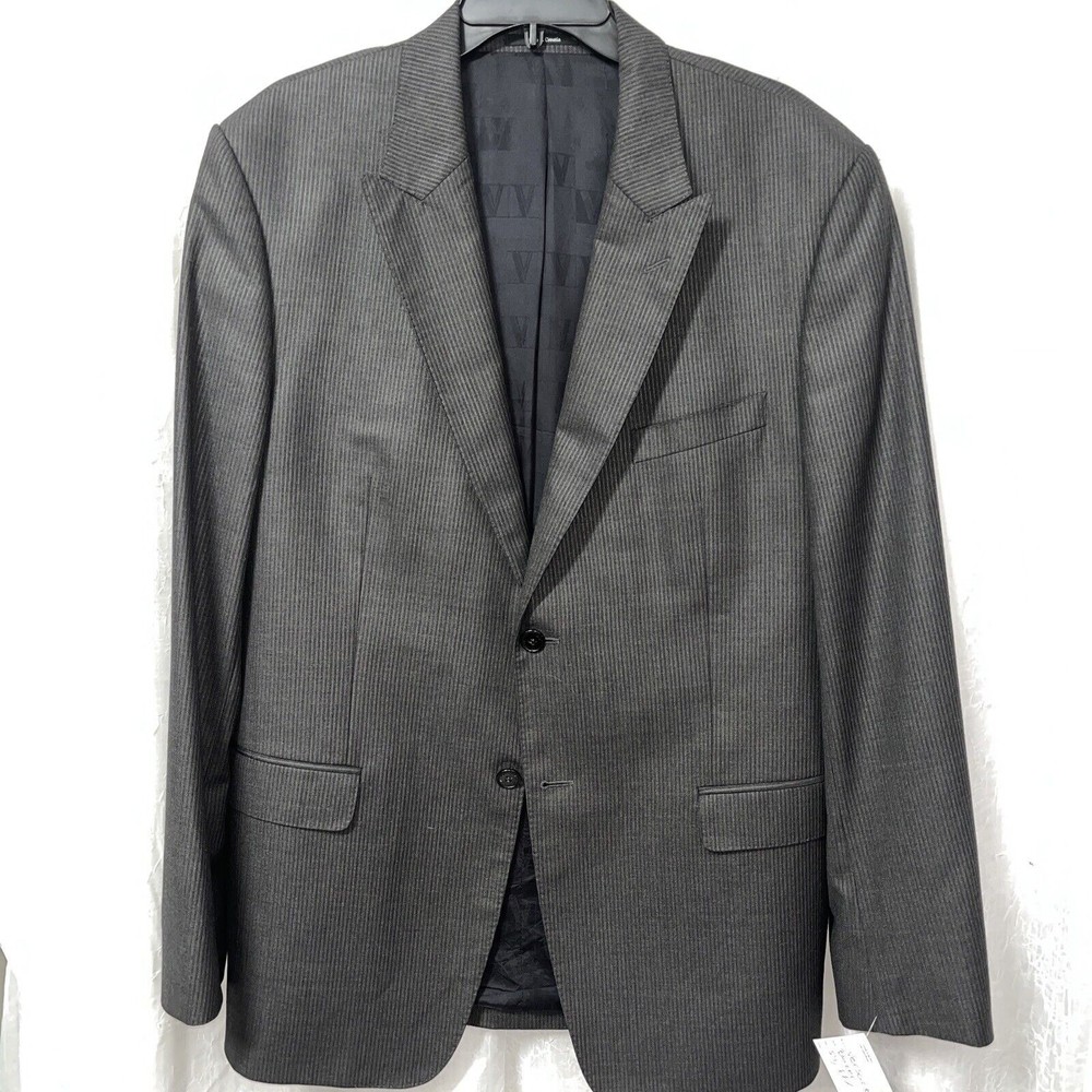 Versace Collection Men's City Blazer Gray / Gray Pinstripe Size 54 / 2x